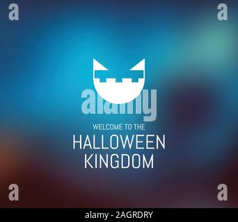 abstract ghost kingdom in purple background Stock Vector
