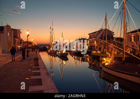 Cesenatico Museum di la Marineria on the channel Stock Photo