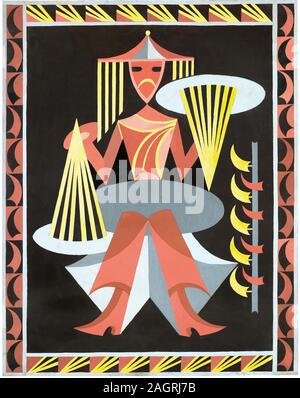 Costume design for the ballet Le chant du rossignol (The Song of the Nightingale) by Igor Stravinsky. Museum: PRIVATE COLLECTION. Author: FORTUNATO DEPERO.