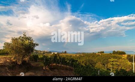 Sunset near the Abbey of Rosazzo, Friuli, Italy Stock Photo - Alamy