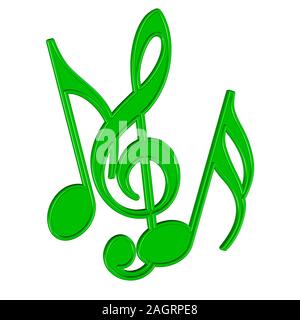 music notes green background