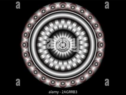 Metallic mandala Stock Vector