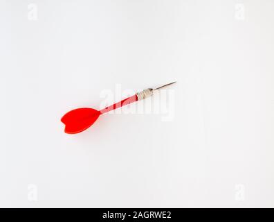 red dart for darts isolated on white background Stock Photo