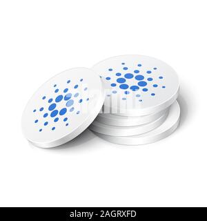 Cardano cryptocurrency tokens. Vector illustration Stock Vector