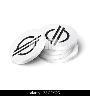 Stellar cryptocurrency tokens. Vector illustration Stock Vector