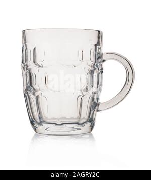 empty beer glass on a white isolated background Stock Photo