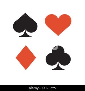 Set of Poker Icon. Isolated Vector Illustration Stock Vector