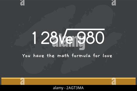 Math formula for Love Stock Vector