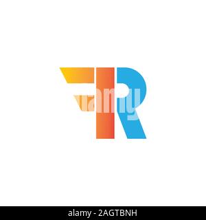 initial letter fr or rf logo vector designs Stock Vector