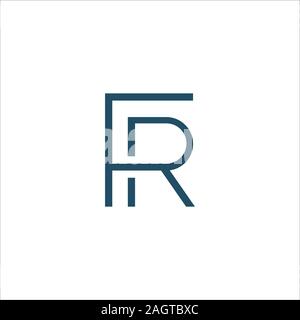 initial letter fr or rf logo vector designs Stock Vector