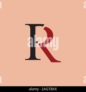 initial letter fr or rf logo vector designs Stock Vector