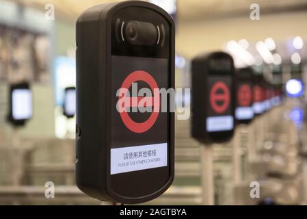 Hong Kong, China. 18th Dec, 2019. Security cameras seen at the departure hall in Hong Kong international airport. Credit: Budrul Chukrut/SOPA Images/ZUMA Wire/Alamy Live News Stock Photo