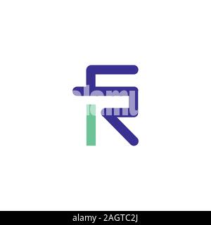 initial letter fr or rf logo vector designs Stock Vector