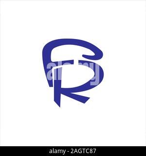 initial letter fr or rf logo vector designs Stock Vector