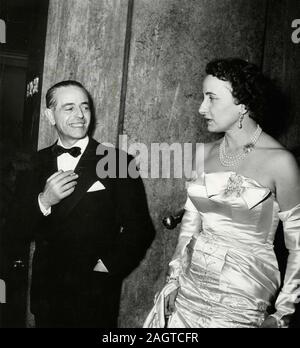 Italian foreign minister Gaetano Martino with unidentified woman, Rome, Italy 1960s Stock Photo