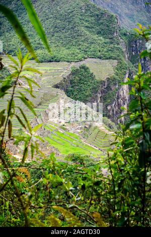 Layers of Machu Picchu architecture Stock Photo - Alamy