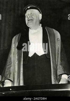 UK Prime Minister Sir Winston Churchill, London, UK 1950s Stock Photo