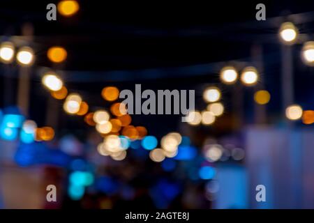 multi colored lights background. Christmas New Year celebrations. de-focused Stock Photo