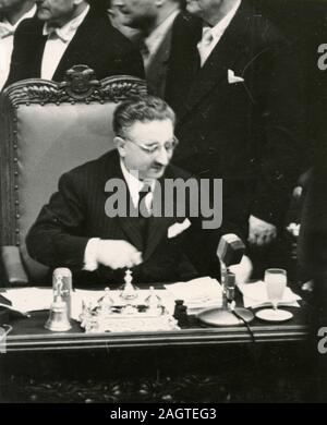 Italian politician President Giovanni Leone, Rome, Italy 1950s Stock Photo