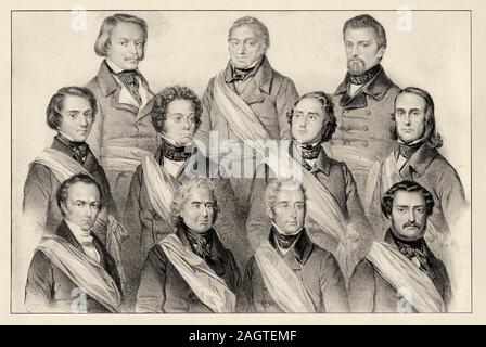 Provisional Government of 1848 (February 24-May 10, 1848). Government constituted, following the fall of the monarchy of July, after the revolutionary Stock Photo
