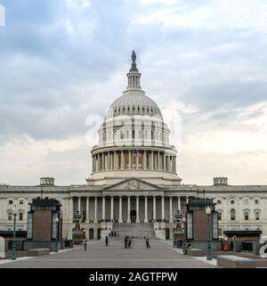 May 25, 2019, Washington D.C. Storm clouds gather over the U.S. Capitol building, Washington D.C. Stock Photo