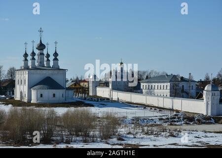 Spring in Suzdal. Suzdal is one of the cities of the Golden Ring of Russia. Stock Photo