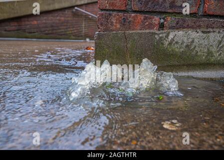 Maidstone, Kent, England - Dec 21 2019: Maidstone city centre during the flood of Medway river Stock Photo