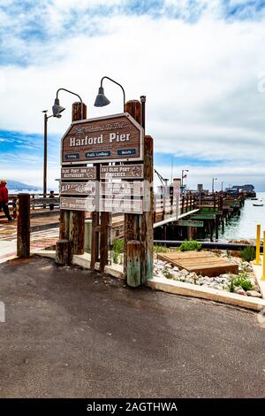 Harford Pier in Avila Beach California Stock Photo