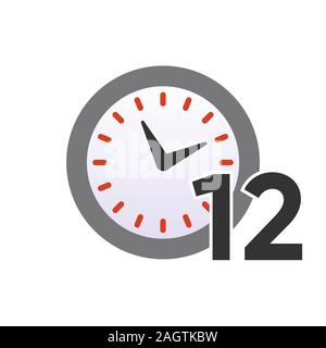 12 hours left before the final sale. Vector illustration  Stock Vector