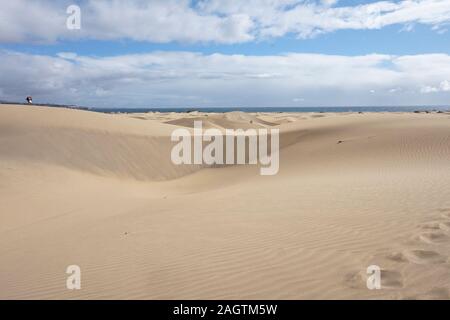 Sand Dunes of Maspalomas, Gran Canaria, Spain Stock Photo