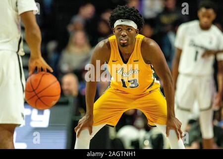 Winston-Salem, NC, USA. December 21, 2019: North Carolina A&T Aggies guard Kameron Langley (13) watches as the ball is brought up court in the NCAA Basketball matchup at LJVM Coliseum in Winston-Salem, NC. (Scott Kinser/Cal Sport Media) Stock Photo