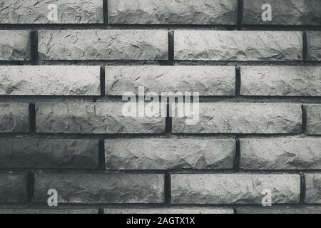 brickstone wall in black and white vintage style, picture background photo with copy space Stock Photo