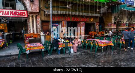 November 2019, LUXOR, EGYPT - Moslem People at cafe in  Luxor Souq, Egypt Stock Photo