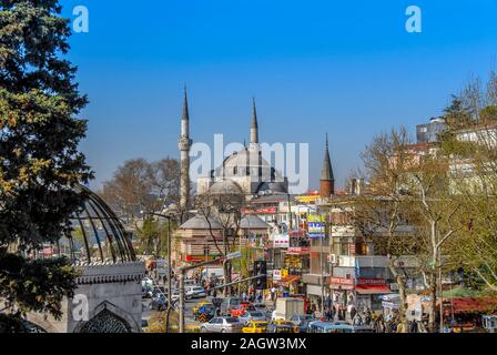 Istanbul, Turkey, 17 April 2009:, Mihrimah Sultan Mosque, Uskudar. Stock Photo