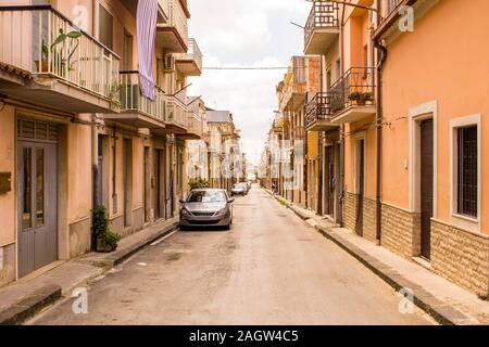 June 24, 2018 – Grammichele, Sicily, Italy. Just one of the many street views of a lovely town in Sicily, Italy. Stock Photo