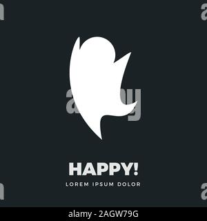abstract sign of happy jump. Isolated Vector Illustration Stock Vector
