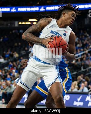 Las Vegas, NV U.S. 21st Dec, 2019. A. North Carolina Tar Heels forward Armando Bacot (5) battle for position in the paint during the NCAA MenÕs Basketball CBS Sports Classic between the UCLA Bruins and the North Carolina Tar Heels 74-64 win at T-Mobile Arena Las Vegas, NV. Thurman James/CSM/Alamy Live News Stock Photo