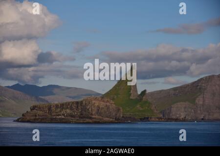 Faeroe Islands from Fred Olsen's Black Watch cruise ship August 2017 Stock Photo