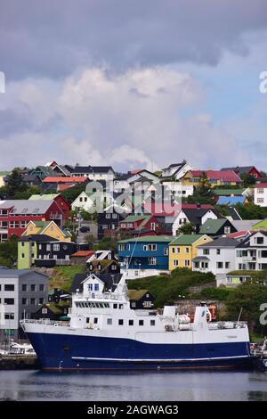 Faeroe Islands from Fred Olsen's Black Watch cruise ship August 2017 Stock Photo