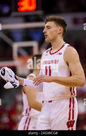 Madison, WI, USA. 21st Dec, 2019. Wisconsin Badgers forward Micah ...