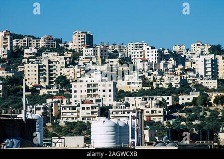 Palestinian Territory Bethlehem December 16, 2019 View of building in the streets of Bethlehem in the afternoon Stock Photo