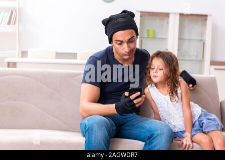 The child trafficking and abuse concept with small girl Stock Photo - Alamy