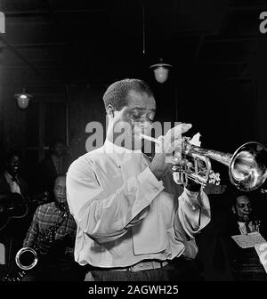 Portrait of Louis Armstrong, ca. Apr. 1947 Stock Photo
