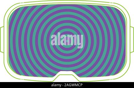 Modern gadget 3d VR glasses design illustration. Stock Vector