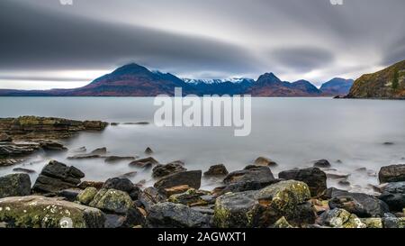 Cullin Mountains from Elgol, Isle of Skye Stock Photo