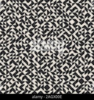 Funky art deco intricate tiny triangle tiling Stock Vector