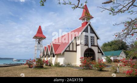 Church at Cap Malheureux, Mauritius Stock Photo