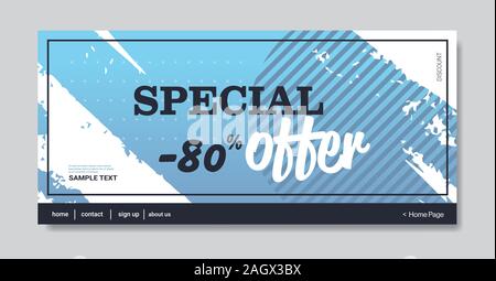 big sale banner special offer promo campaign advertising layout poster shopping discount concept horizontal template copy space vector illustration Stock Vector