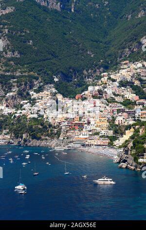 The Beautiful Town of Positano on the Amalfi Coast, Italy Stock Photo