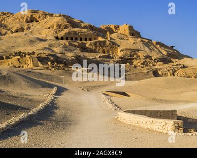 Tombs of the Nobles, Luxor, Egypt Stock Photo